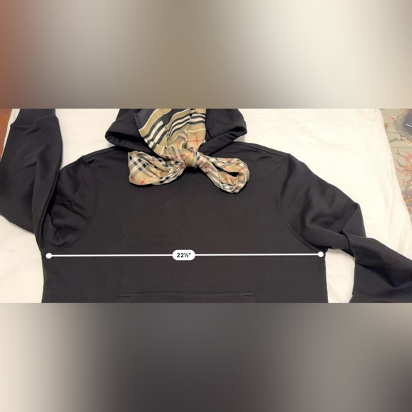 Burberry Scarf Tie Cott Hoodie size XS - Picture 9 of 10